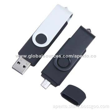 Smartphone USB Flash Drives w/ Swivel Design and 512MB to 32GB Capacity Range, Supports Mobile Phone